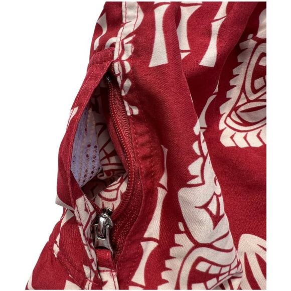 Wes & Willy Kids Toddler Swim Trunks Retro Tiki Print Size 3T Rust Cream - Picture 3 of 5